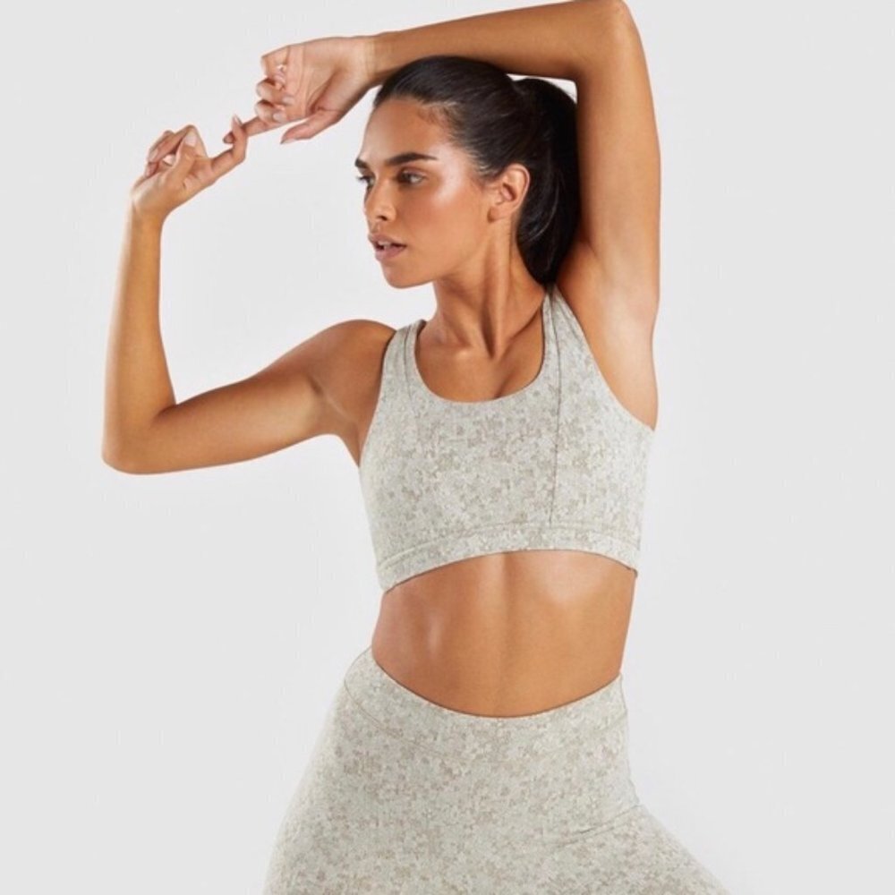 Gymshark Fleur Texture Sports Bra Extra Small